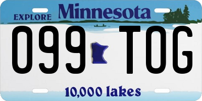 MN license plate 099TOG