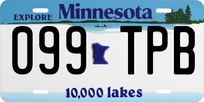 MN license plate 099TPB