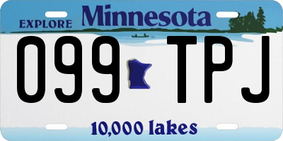 MN license plate 099TPJ