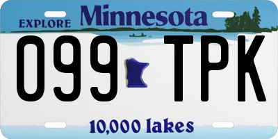 MN license plate 099TPK