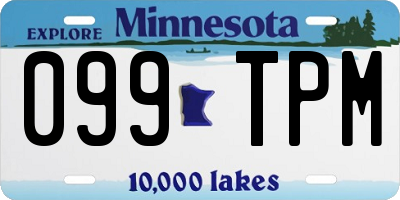 MN license plate 099TPM