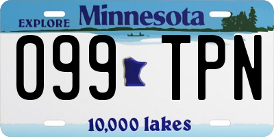 MN license plate 099TPN