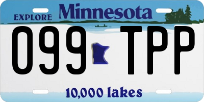 MN license plate 099TPP