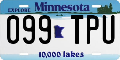 MN license plate 099TPU