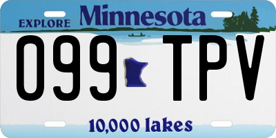 MN license plate 099TPV