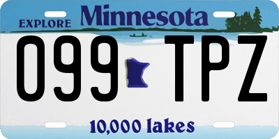 MN license plate 099TPZ