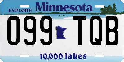 MN license plate 099TQB