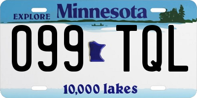 MN license plate 099TQL