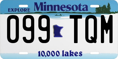 MN license plate 099TQM