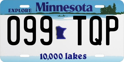 MN license plate 099TQP