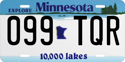 MN license plate 099TQR