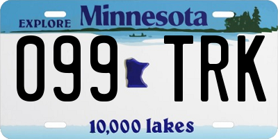 MN license plate 099TRK