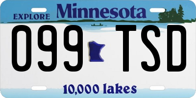 MN license plate 099TSD