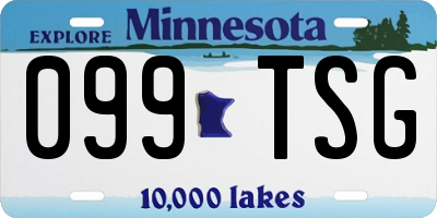 MN license plate 099TSG