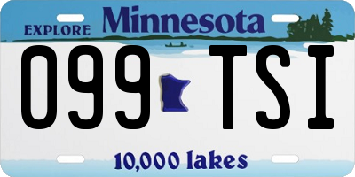 MN license plate 099TSI