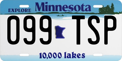 MN license plate 099TSP