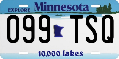 MN license plate 099TSQ