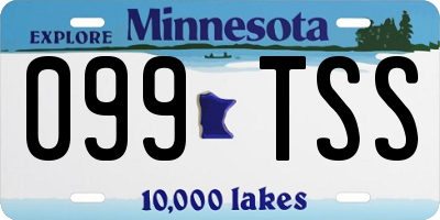 MN license plate 099TSS