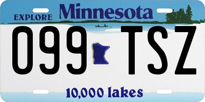 MN license plate 099TSZ