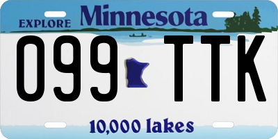 MN license plate 099TTK