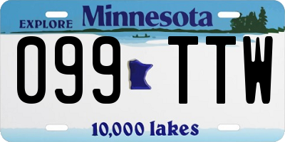 MN license plate 099TTW