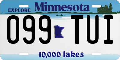 MN license plate 099TUI
