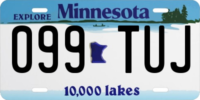 MN license plate 099TUJ
