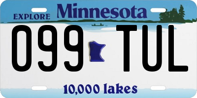 MN license plate 099TUL