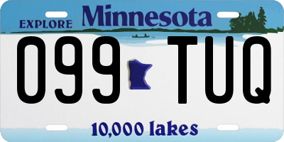 MN license plate 099TUQ