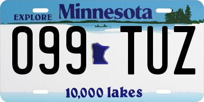 MN license plate 099TUZ