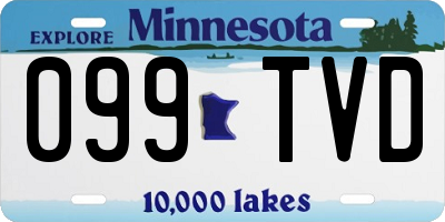 MN license plate 099TVD