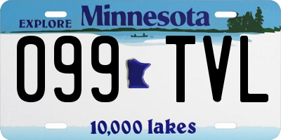 MN license plate 099TVL