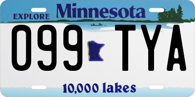 MN license plate 099TYA