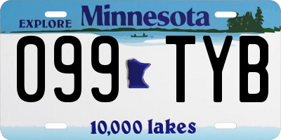 MN license plate 099TYB