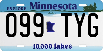 MN license plate 099TYG