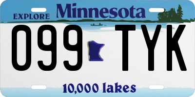 MN license plate 099TYK