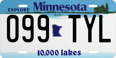 MN license plate 099TYL