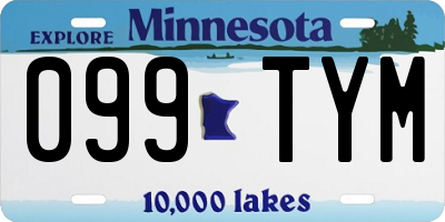 MN license plate 099TYM