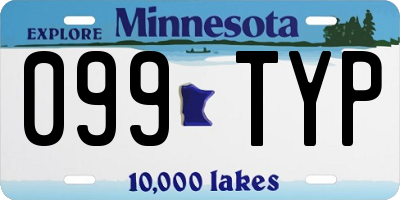 MN license plate 099TYP