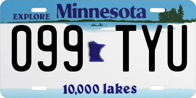 MN license plate 099TYU