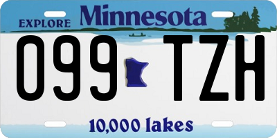 MN license plate 099TZH