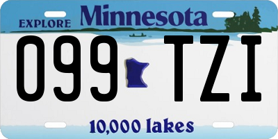 MN license plate 099TZI