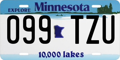 MN license plate 099TZU