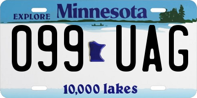 MN license plate 099UAG