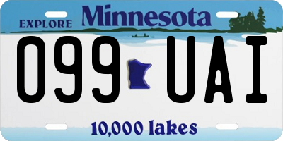MN license plate 099UAI