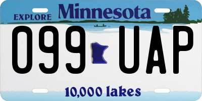 MN license plate 099UAP