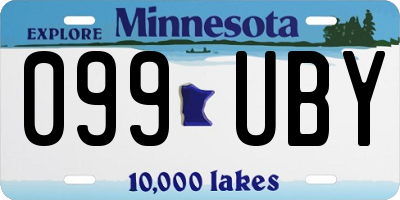 MN license plate 099UBY