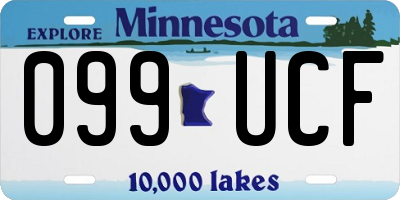 MN license plate 099UCF