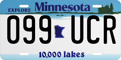 MN license plate 099UCR