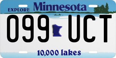 MN license plate 099UCT